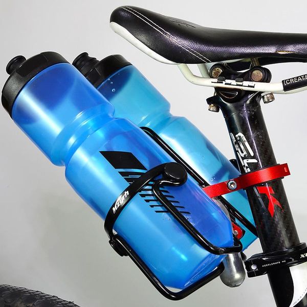 

bicycle double bottle cage aluminum alloy water holder ultra light bike cycling bracket accessories bottles & cages