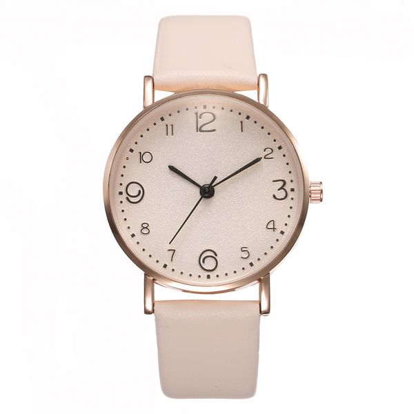 

popular women casual wristwatches with big numeral decoration fashion wild belt watch alloy shell girl student outdoor clock, Slivery;brown