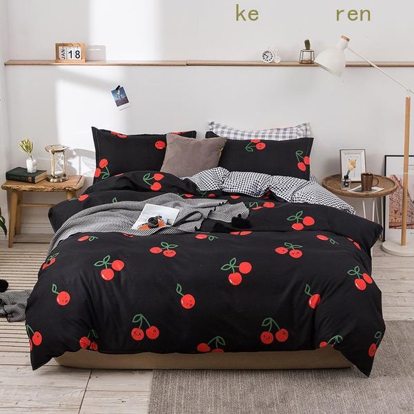 

cotton duvet cover euro modern pastoral king size bedding set 220x240 bed linen sheet single double  sets