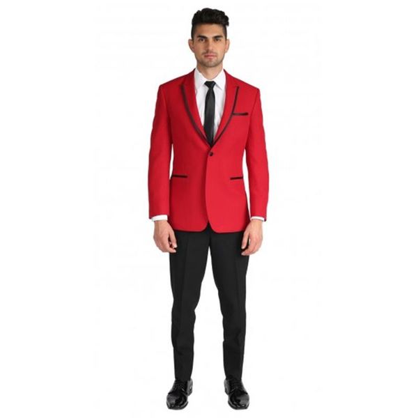 

men's suits & blazers custom made red men groom tuxedos business formal wedding for 2 pieces jacket+pants wd1399, White;black