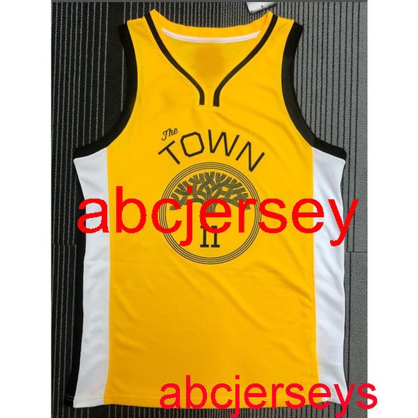 

men's 11# thompson 18 bonus edition yellow basketball jersey s- vest, Black