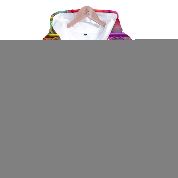 

women's hoodies & sweatshirts 3d printed rainbow popet fidget hoodie men oversize sweatshirt anime family games pullover clothes stree, Black