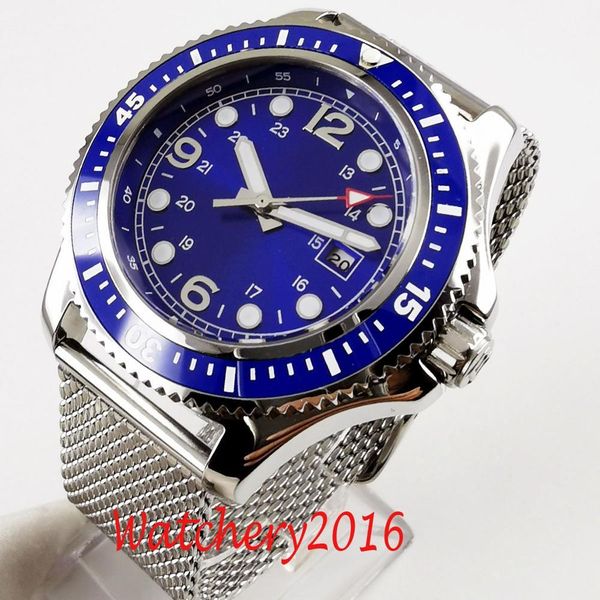 

lightning design brand luxury men's watches automatic blue men rustless steel waterproof business sports mechanical, Slivery;brown