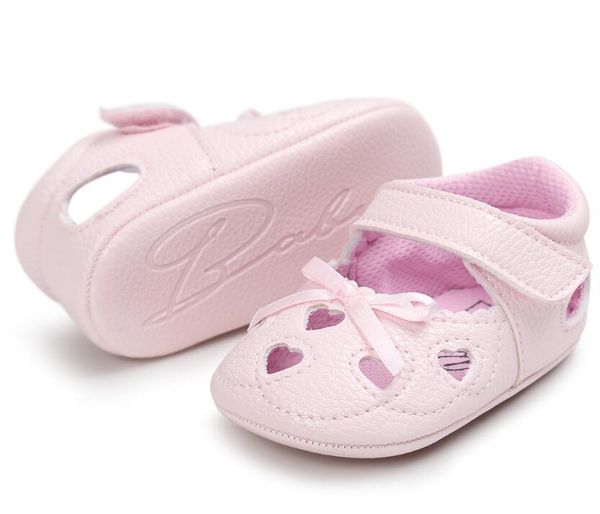 

first walkers romirus lovely baby girls shoes cute bow hollow heart style toddler princess soft sole moccasins