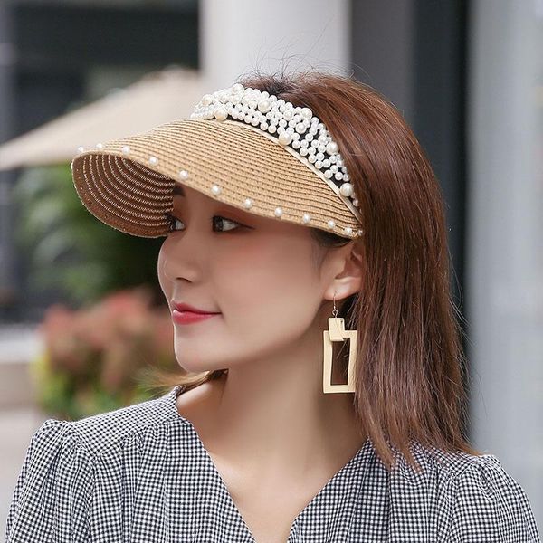 

big brim fisherman hat to show the face small anti uv, grass hair hoop sunshade and sun protection wide hats, Blue;gray