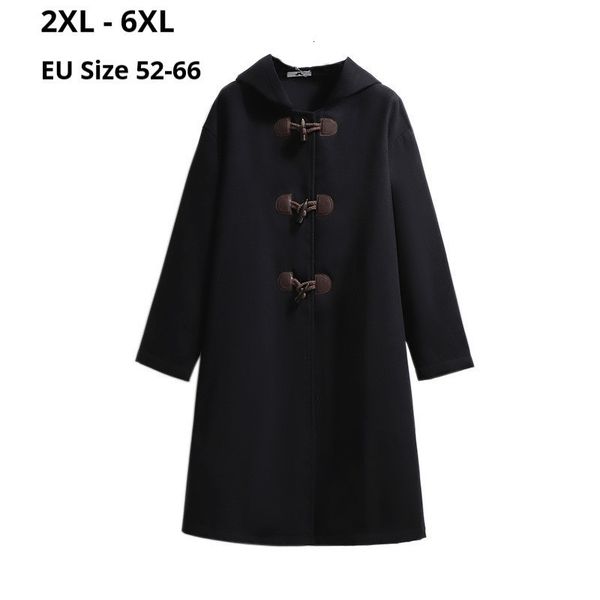

women's wool & blends wool fashion sleeves woolen femme elegant a line long coat plus size 6xl 5xl women coats and jackets w xlvm, Black