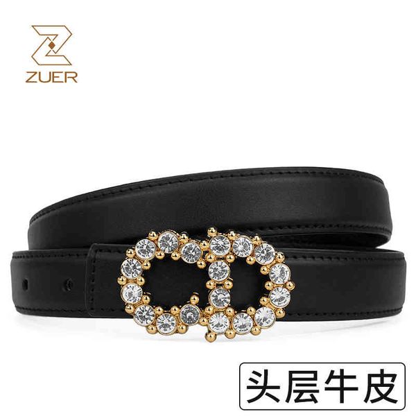 

belts zuer women's cd buckle thin decorative korean style, Black;brown
