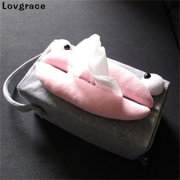 

tissue boxes & napkins flock cartoon animal style box can wall hanging seat home paper napkin holder car storage bag