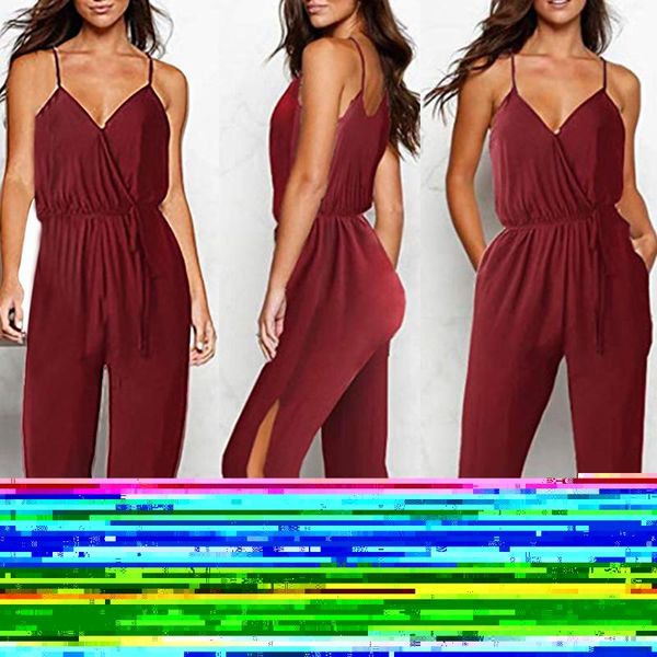 

women's jumpsuits & rompers laamei 2021 floral print drawstring women overalls female v neck bodysuit solid plus size summer playsuit, Black;white