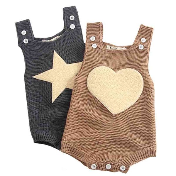 

autumn winter born knit boys rompers clothes woolen cotton infant baby girls overalls jumpsuit 210417, White