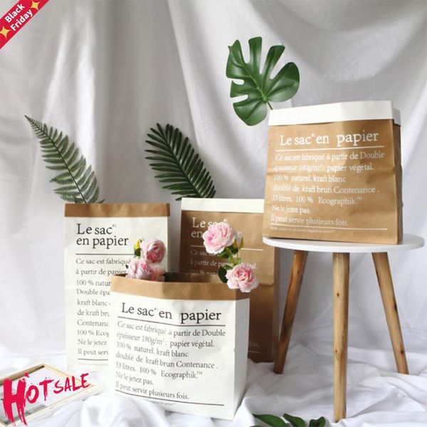 

creative flowers storage bag nordic style vase home table decor kraft paper for wedding decoration party gift wrap