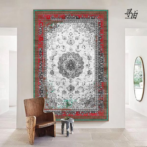 

carpets nordic simple retro persian antique carpet living room coffee table bedroom bedside blanket american ethnic style
