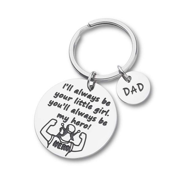 10 peças / lot pai keychain presentes para homens marido daddy paddy stepdad chaveiro fathers dia presentes de filha filho aniversário presentes para o pai