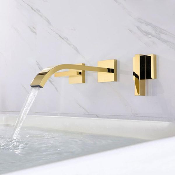 

basin faucets in wall bathroom sink faucet brass gold paint 3 holes double handle bathbasin tap bathtub taps and cold mixer
