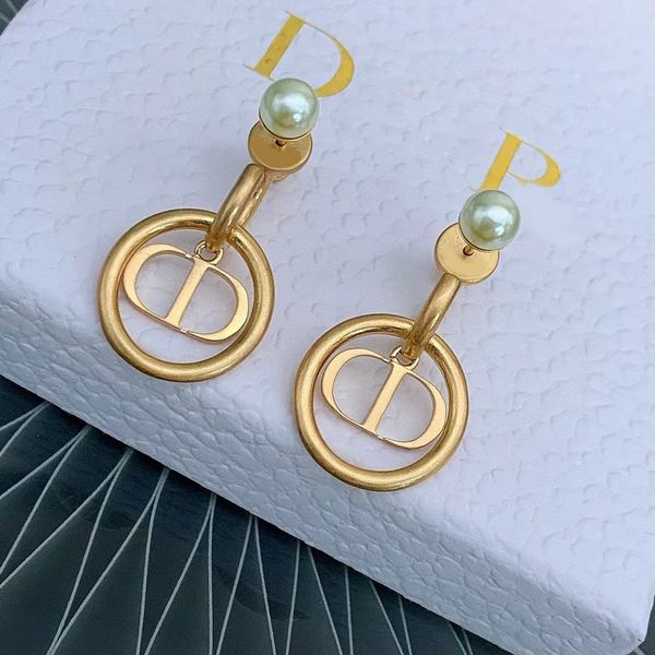 

new cool style women's ring size pearl earrings red exclusive fine jewel, Golden