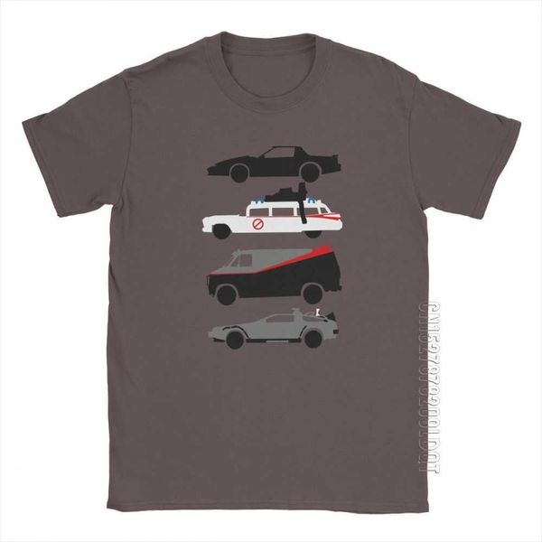 The Car's Star Ritorno al futuro T-Shirt Time Machine T Uomo Maglietta maschile Abbigliamento Oversize Tee Cotton 210629