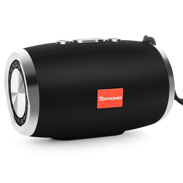 TopRoad Portable Bluetooth Speaker Coluna Sem Fio Stereo Stereo Suporte TF FM Radio Mic Loudspeaker Telefone Computador