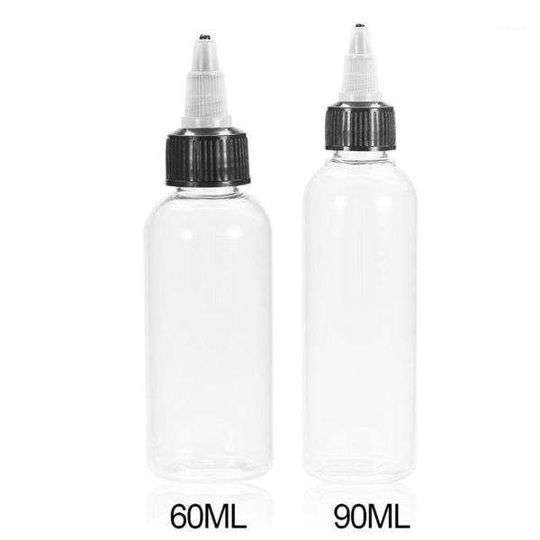 

types 10pcs transparent clear empty plastic twist cap tattoo ink pigment bottle makeup tool1