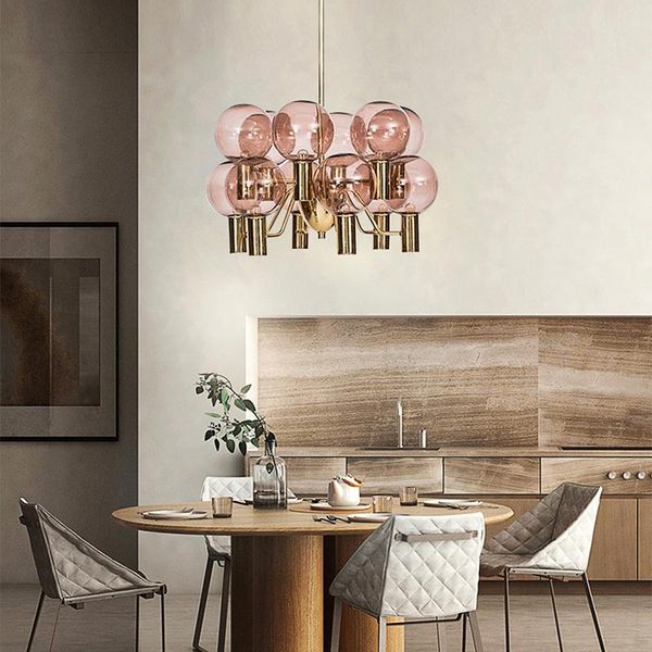 

chandeliers art decor glass ball chandelier lamp modern lighting for living room/bedroom nordic colorful light fixture