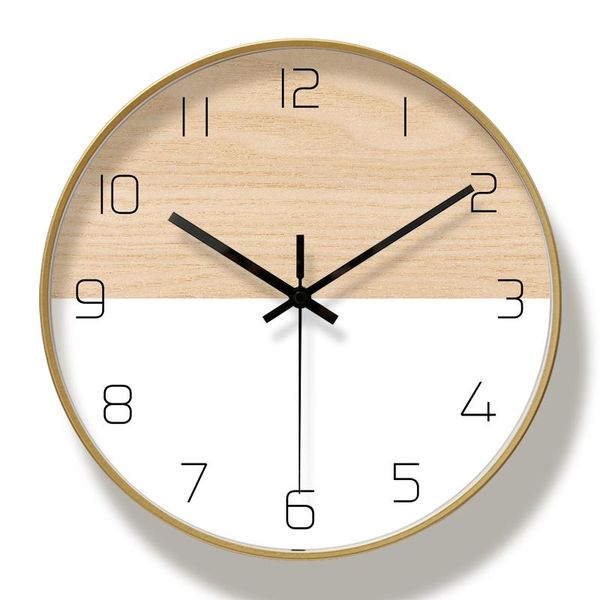 

wall clocks metal clock vintage retro modern design simple wooden bedroom home decor hanging watch timer
