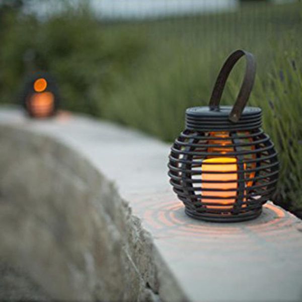 

outdoor wall lamps 2 pcs high-quality solar led lamp plastic handmade rattan candle 15.5 x 15cm for garden/balcony drop shopping
