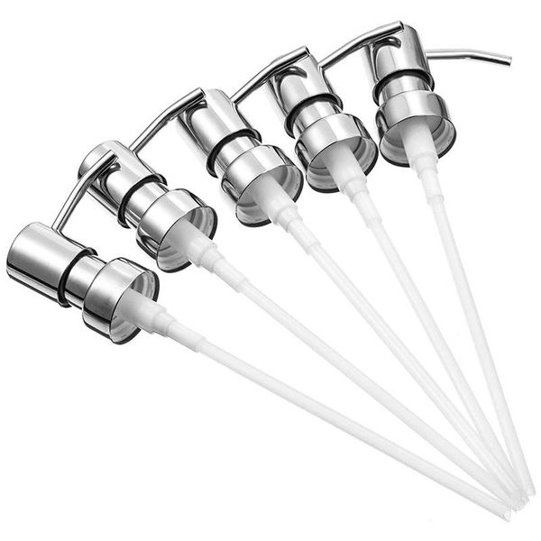 

pieces stainless steel replacement lotion pump parts silver soap dispensers with tubes liquid dispenser