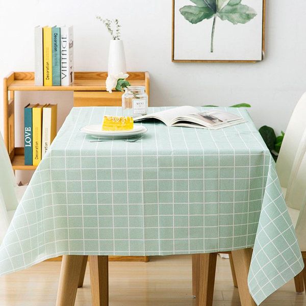 

table cloth 1 piece pastoral style plaid tablecloth waterproof tea wash household dining room