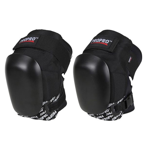 

elbow & knee pads propro thicken protector for skiing skateboard sports gear u-shape hard shell, Black;gray