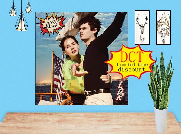 

lana del rey norman fucking rockwell album poster music cover silk art print