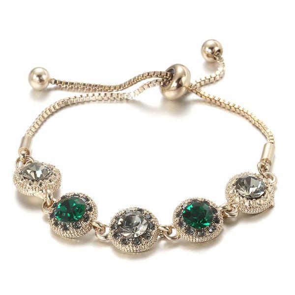 

charm bracelets fashion temperament flower bracelet with diamonds luxury sparkling crystal stretched small design, Golden;silver