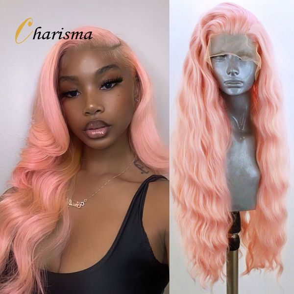 

costume accessories pink synthetic lace front wig long wavy with baby hair cosplay wig for women natural hairline lace front wigs, Silver