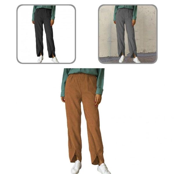 

women's pants & capris wear resistant fabulous straight lady trousers simple women loose for sports, Black;white