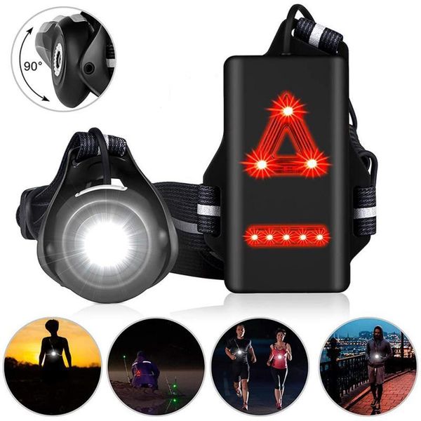 

cords, slings and webbing running light usb charge night safety warning lights led chest lamp outdoor sport jogging cycling bicycle flashlig