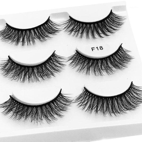 

cross upper layer 3d multi-layer 3 pairs of pure handmade false eyelashes1