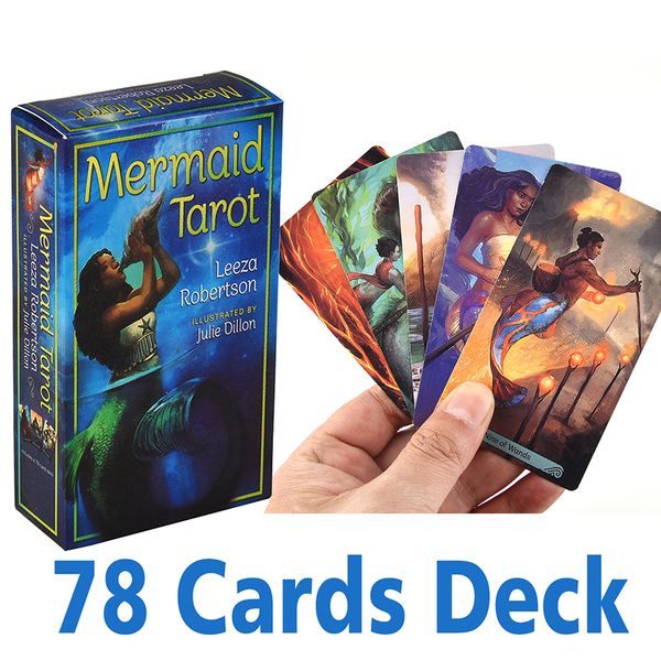 

mermaid tarot deck 78 cards divination card game with guide