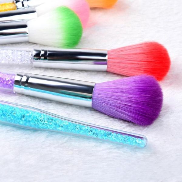 

makeup brushes 1pcs colorful crystal handle nail brush powder soft blush loose j0z2