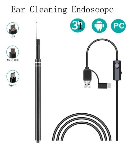 

3in1 3.9mm/5.5mm visual ear spoon usb pick ip cameras