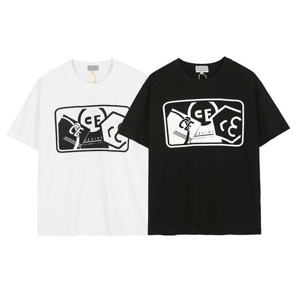 

men's t-shirts 2021 summer cavempt c.e t-shirt men women pure cotton washed half sleeve casual short, White;black