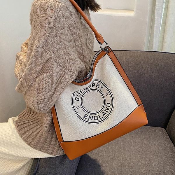

evening bags big pu leather shoulder for women 2021 luxury handbags canvas tote bag large capacity shopping crossbody bucket bolso