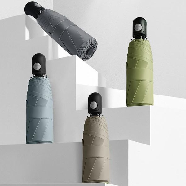 

umbrellas fully automatic five-fold mini pocket rain umbrella sun protection parasol custom logo advertising