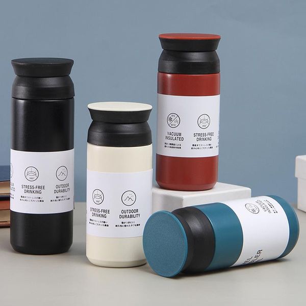 

water bottles double-layer stainless steel business office coffee cup car portable vacuum flask gift cute bottle