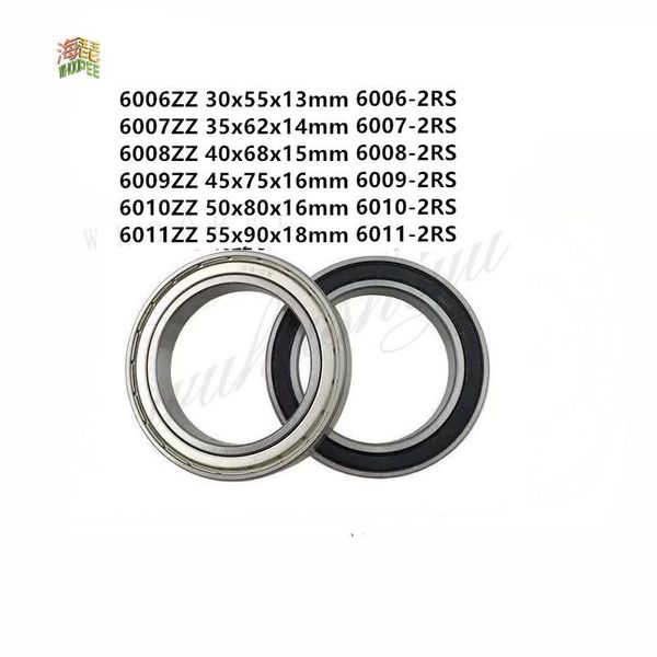 

bearings 1pcs 6006-2rs/zz 6007-2rs/zz 6008-2rs/zz 6009-2rs/zz 6010-2rs/zz deep groove rubber sealed ball bearing metal shielded