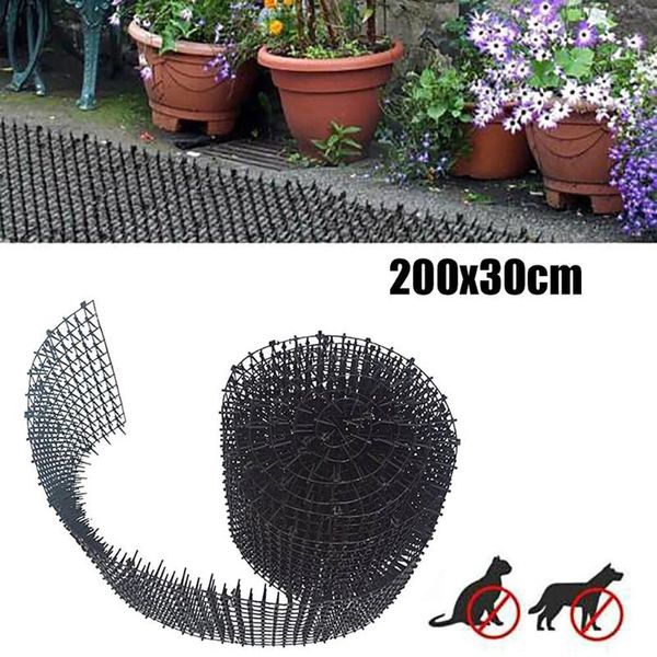 

cat carriers,crates & houses scat mat with spikes prickle strips plastic anti-cats network digging ser keep animals away anti-cat pet pa
