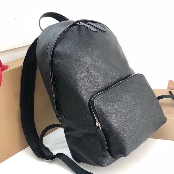 

2020 fashion backpack plain men women big backpacks durable multiple zipper pockets cowhide genuine leather backpack