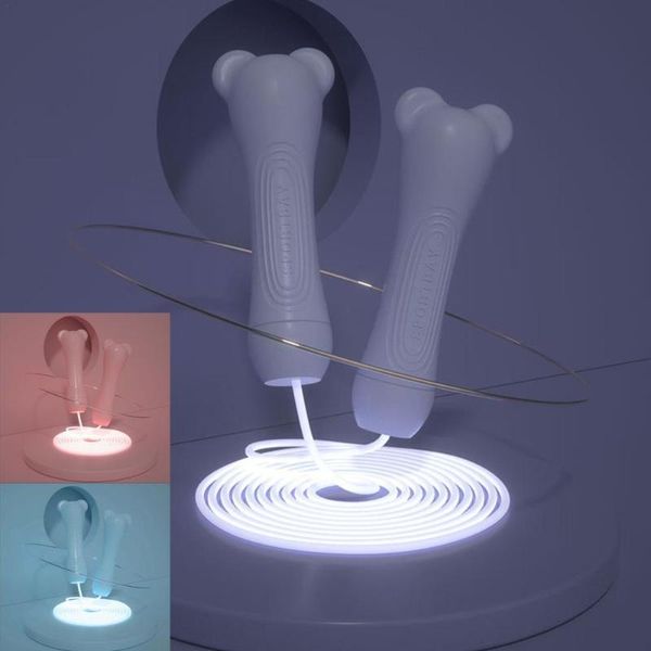 

jump ropes fitness skipping rope 2 meters adjustable luminous outdoor night training sports