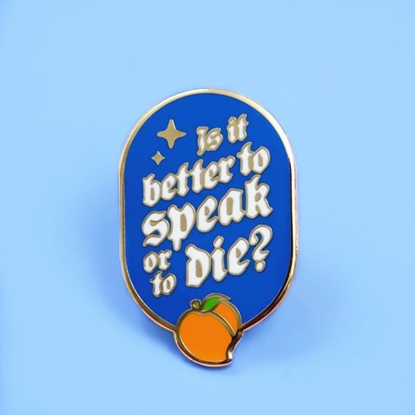 

pins, brooches call me by your names hard enamel pin cartoons pastel fruit medal fashion cute peach brooch speak-or die literature pins jewe, Gray