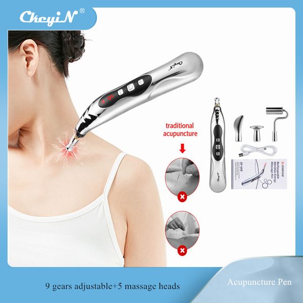 Pulso elétrico Acupuntura Meridian Caneta Relevo Massager Massager Acupoint Massage Massage Massager Massageador Massager