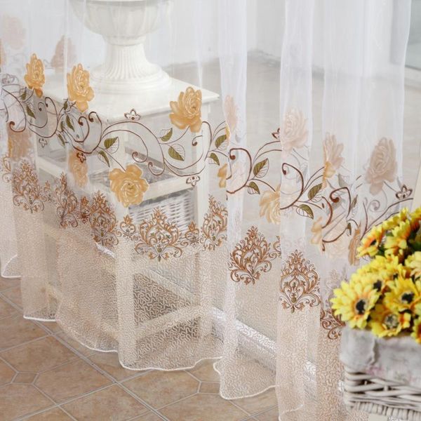 

curtain & drapes window flower print divider tulle voile drape panel sheer