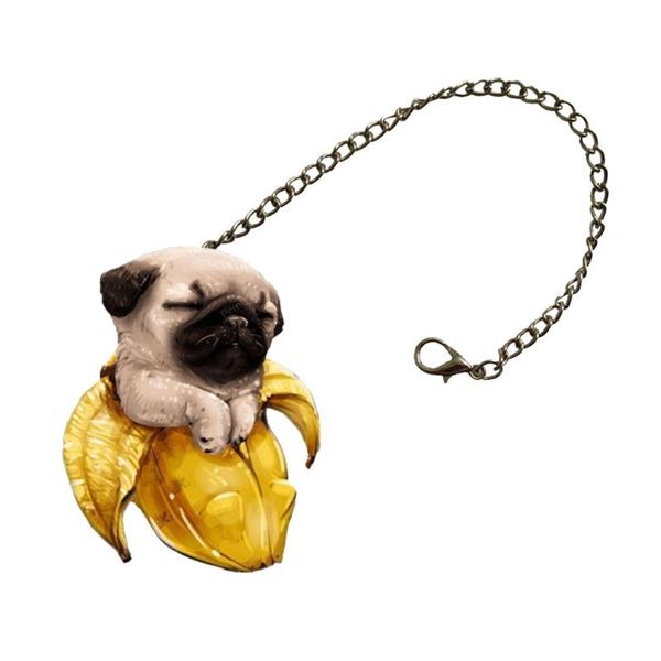 

keychains cat car ornaments-dog hanging ornament automotive interior mirror decorations 3d cute animal shape fashionable pendants-, Silver