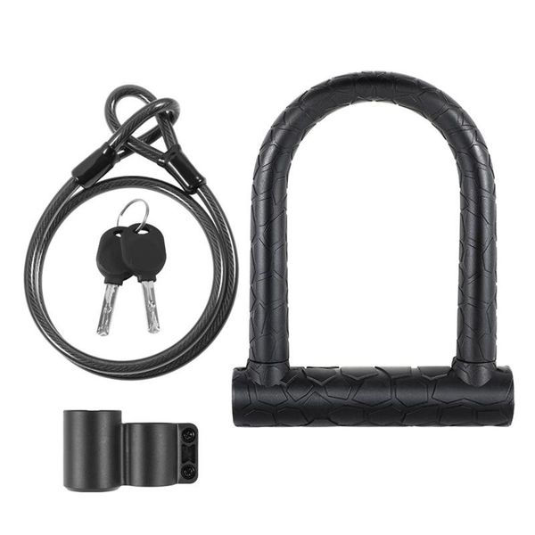 

bike locks motorcycle security lock set practical bicycle cable anti-theft u with keys & loop qualified